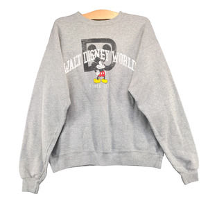 Disney Parks Mens Walt Disney World Mickey Mouse Graphic Sweatshirt Gray M